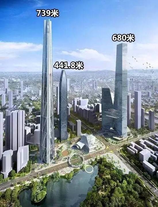 并计划在寰宇大厦原址上   新建一座高达739米的高楼